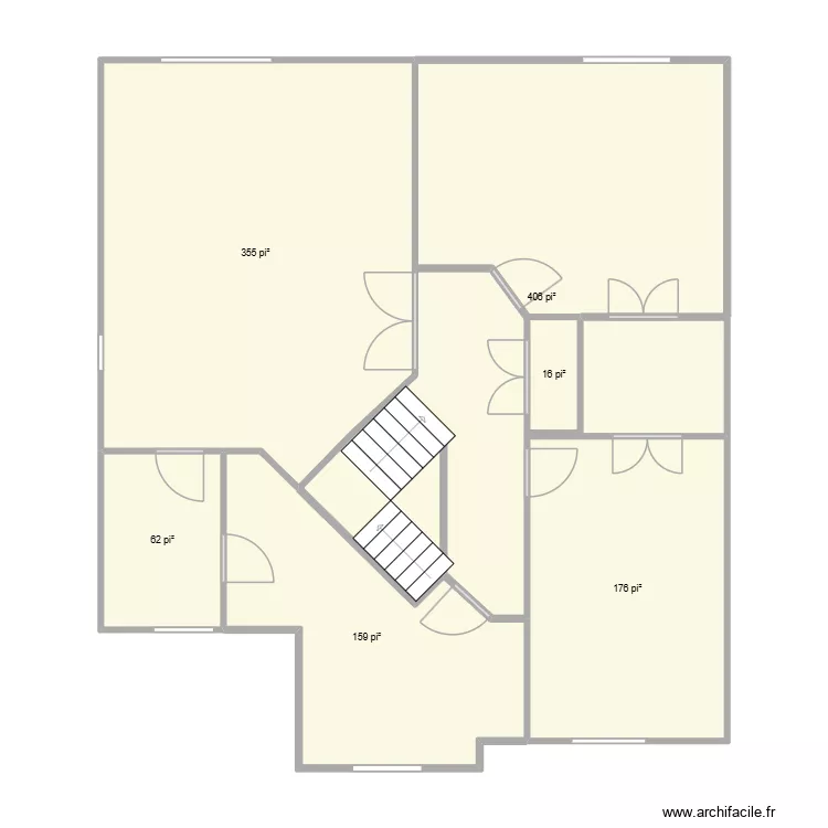 original. Plan de 6  et 109 m²