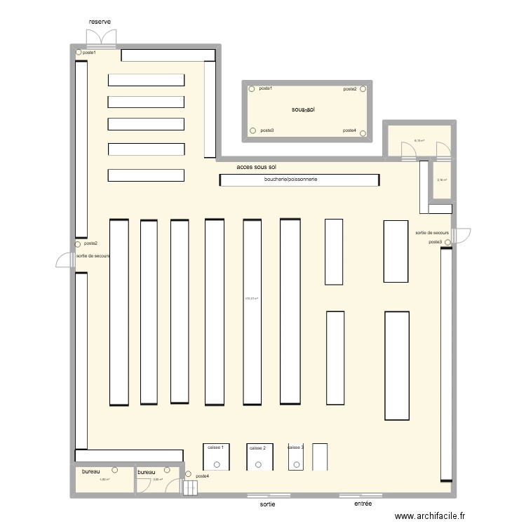 intermarche helene magasin/bureaux. Plan de 0 pièce et 0 m2