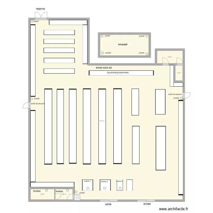 intermarche helene magasin/bureaux. Plan de intermarche helene magasin/bureaux. Plan de