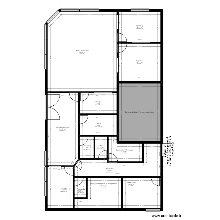 Les Ulis - Atlantique Urba. Plan de 15 pièces et 196 m2