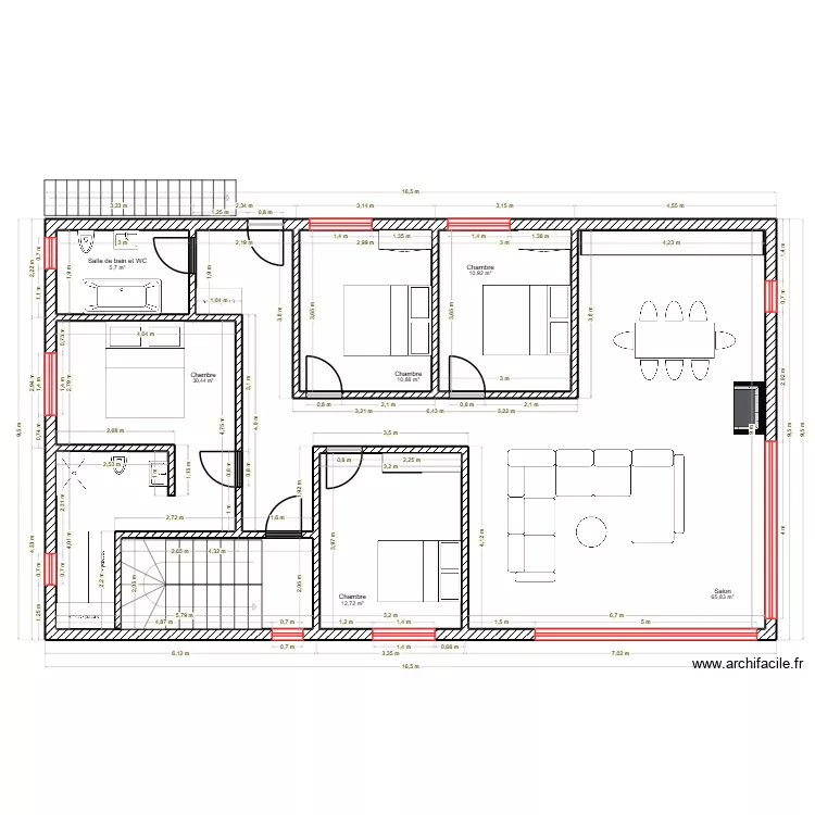 Lukavica v12. Plan de 6  et 136 m²