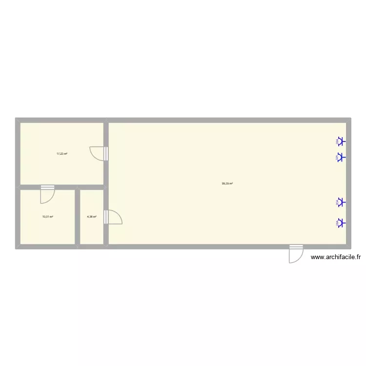 PLAN ARCHI. CIRCUIT PRISES. Plan de 4 Pièces et 127 m²