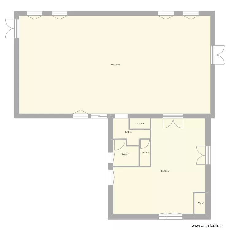 Plan_SDF_Forges. Plan de 7  et 156 m²