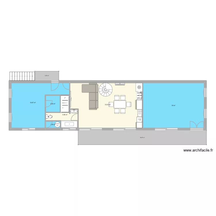 plan def. Plan de 16  et 185 m²