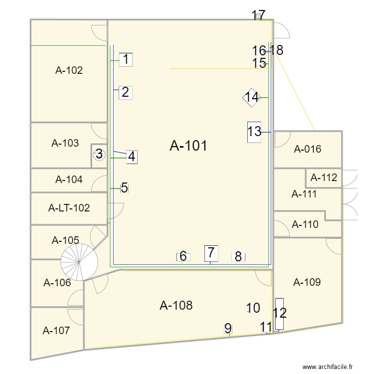 Labi halle. Plan de 0 pièce et 0 m2