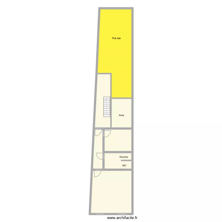Menen - Bruggestraat 33 - 2e verdieping. Plan de 7  et 108 m²