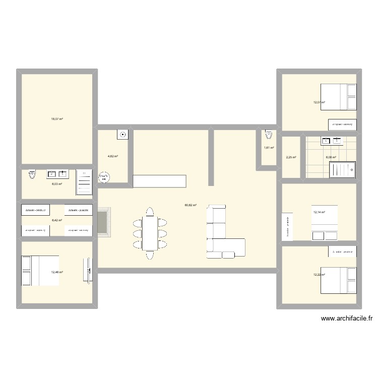 plan maison residence principale. Plan de 0 pièce et 0 m2