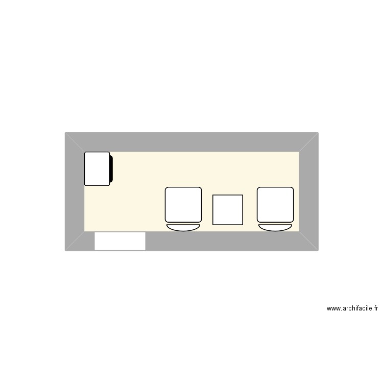 Balcon. Plan de 1 pièce et 3 m2