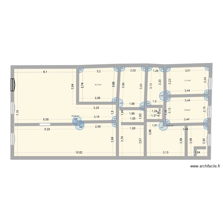 laragne projet. Plan de 5 pièces et 105 m2
