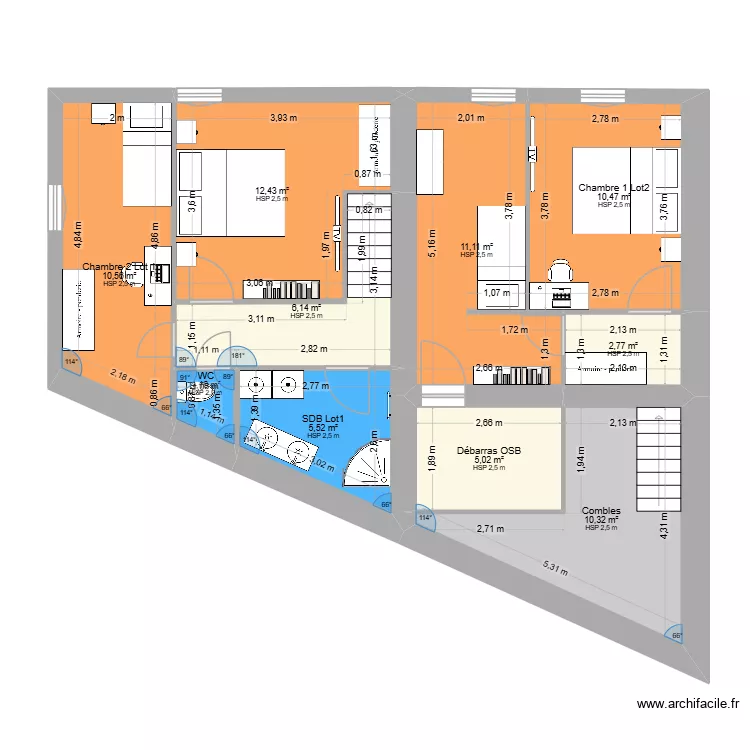 Kennedy. Plan de 10 et 76 m² Kennedy. Plan de 10 et 76 m²