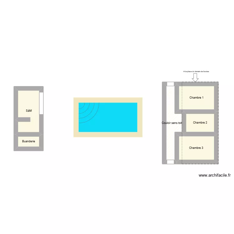 Terrain : emplacement des constructions. Plan de Terrain : emplacement des constructions. Plan de
