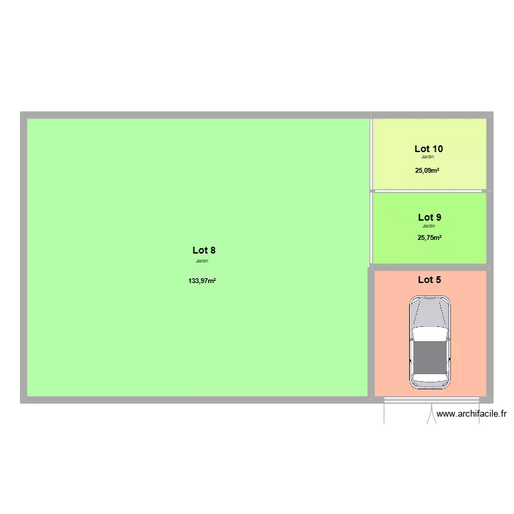 jardin giez. Plan de 
