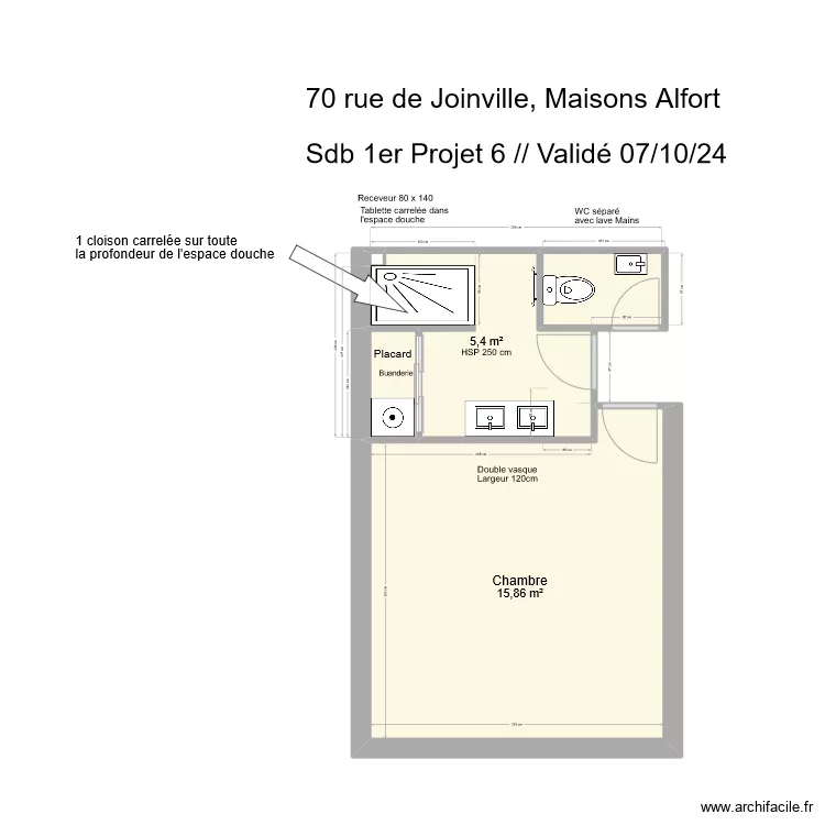 70 Joinville SDB Projet 6. Plan de 