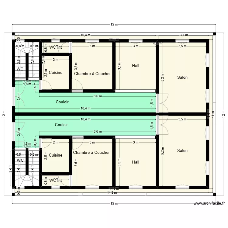Plan 15 * 12 client 46 88 89 15 Aprtment. Plan de 