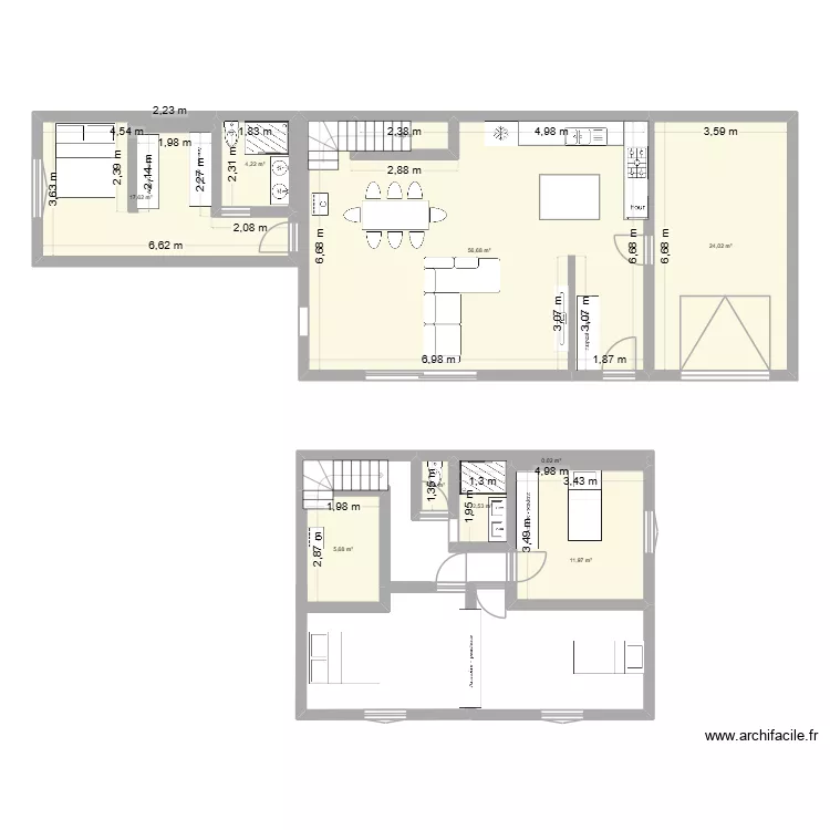 PLAN 3. Plan de 10  et 126 m²