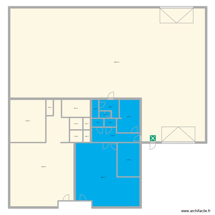 Bureau. Plan de 0 pièce et 0 m2