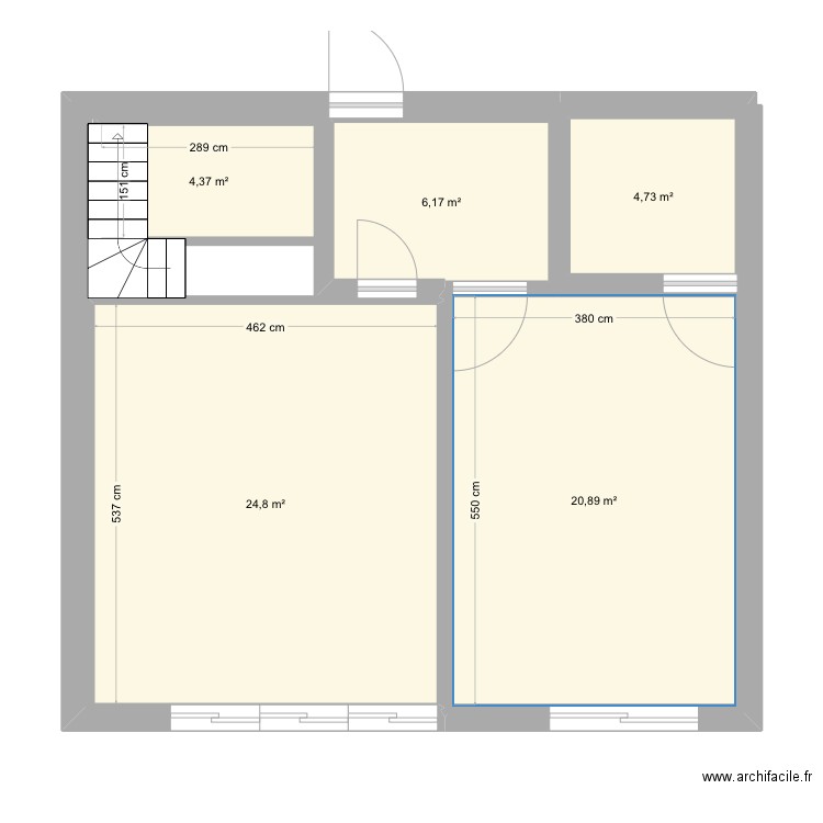 Saint paul3. Plan de 6 pièces et 63 m2