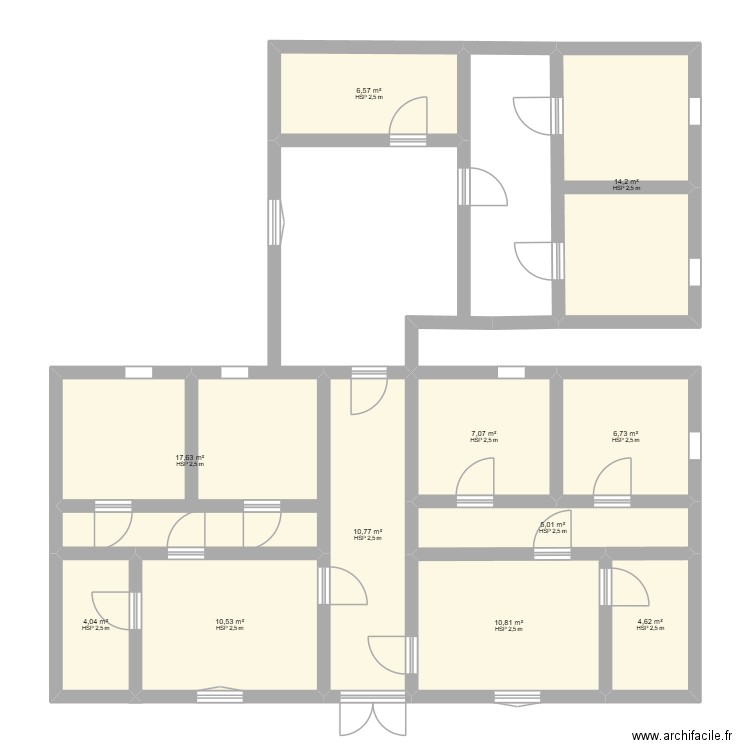 PLAN NIAMATOU. Plan de 11 pièces et 98 m2