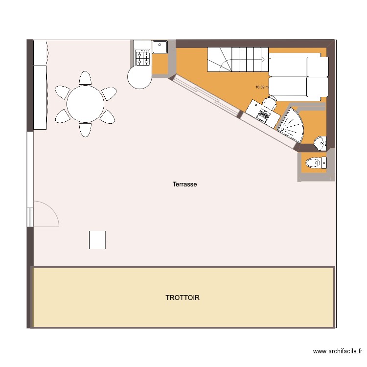 Projet CABANE. Plan de 1 pièce et 2 m2