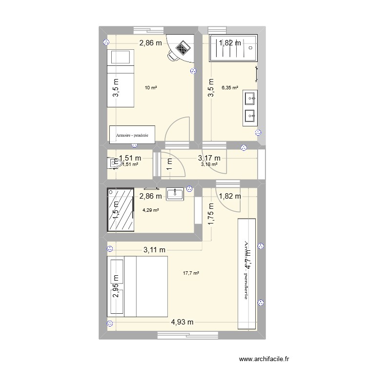 CHAMBRE SDB. Plan de 0 pièce et 0 m2