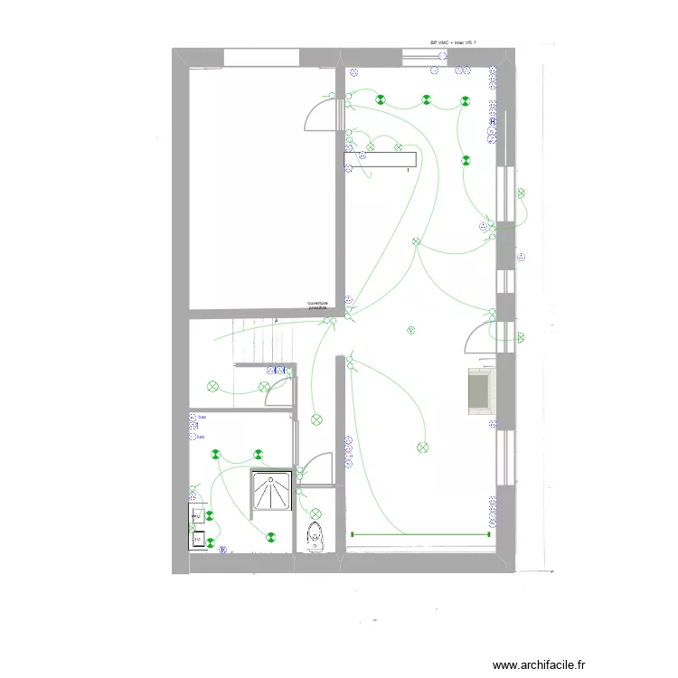 LARRONDE LEIRE RDC. Plan de 1  et 2 m²