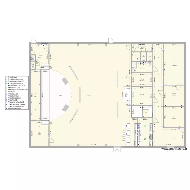 projet salle technique. Plan de 