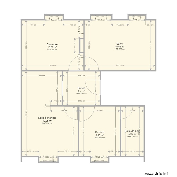 FONCIA BEAUPUY. Plan de 7 pièces et 70 m2