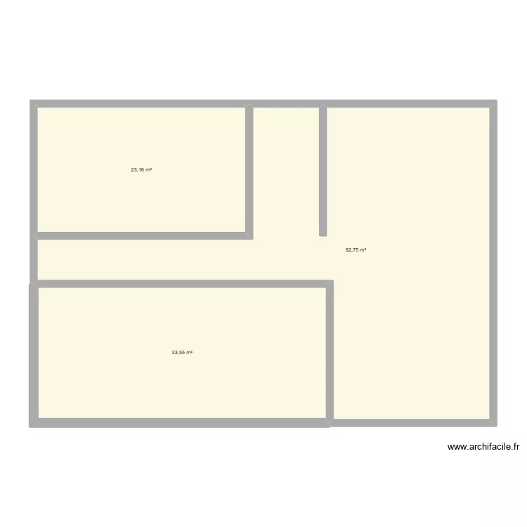 new1. Plan de 3 Pièces et 119 m²