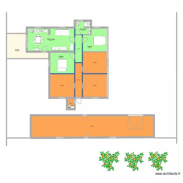 61-63 Torremila_2. Plan de 12  et 184 m²