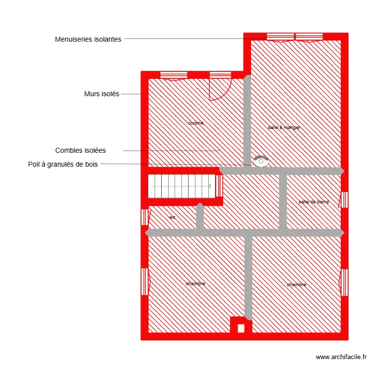 FILJAK Katia &eacute;tape 3 &eacute;tage. Plan de 8 Pièces et 62 m²