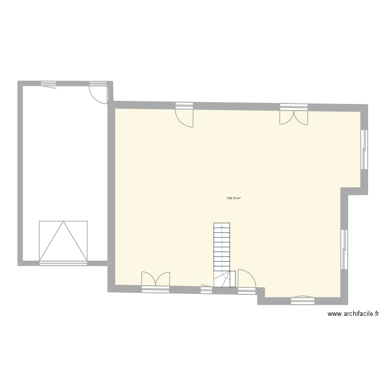 SAULON. Plan de 1 pièce et 106 m2
