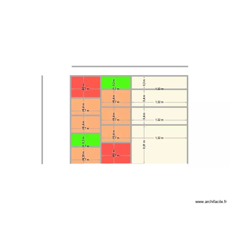 Placard Garage. Plan de 14 Pièces et 5 m²