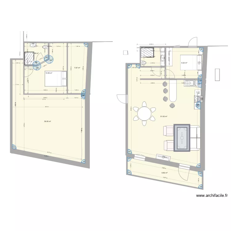 PLAN NOUVELLE MESURES. Plan de 8 pièces et 139 m²