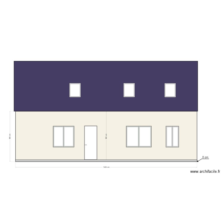 Facade EST Maggy etat actuel 1. Plan de 0 pièce et 0 m2