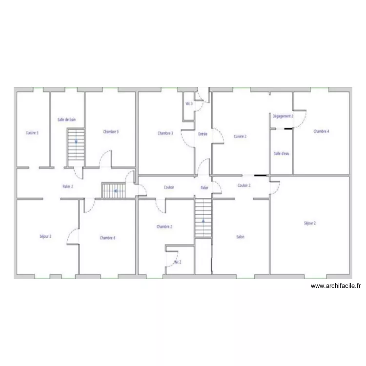 1er &eacute;tage actuel. Plan de 