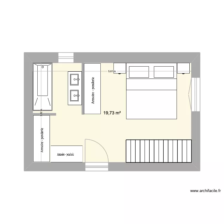 Master. Plan de 1  et 20 m²