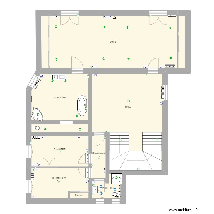 APPIA R+2. Plan de 9 pièces et 128 m2