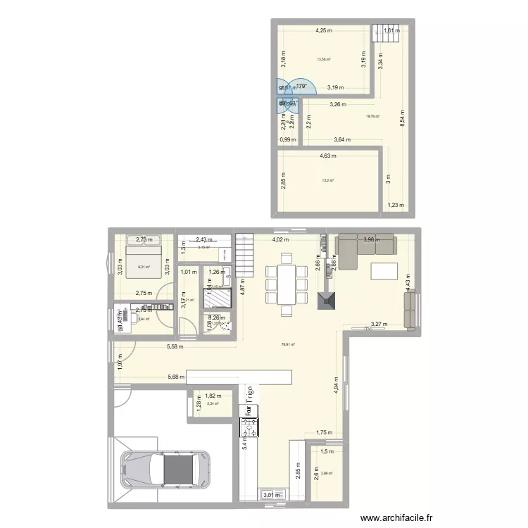 RDC version 27/09/26. Plan de 13 Pièces et 156 m² RDC version 27/09/26. Plan de 13 Pièces et 156 m²