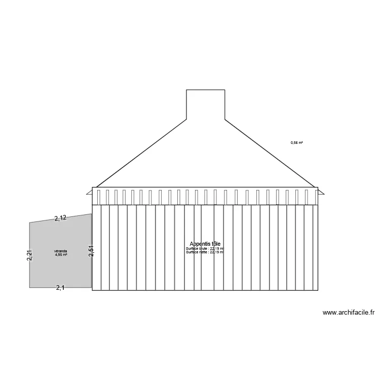 face ouest avant. Plan de face ouest avant. Plan de