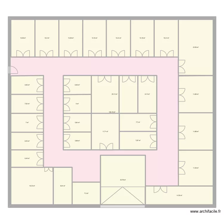 bat lons x. Plan de 31  et 774 m²