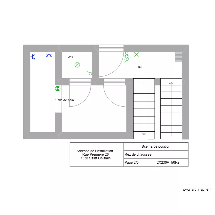 SAINT GHISLAIN REZ ELEC. Plan de 4 Pièces et 11 m² SAINT GHISLAIN REZ ELEC. Plan de 4 Pièces et 11 m²
