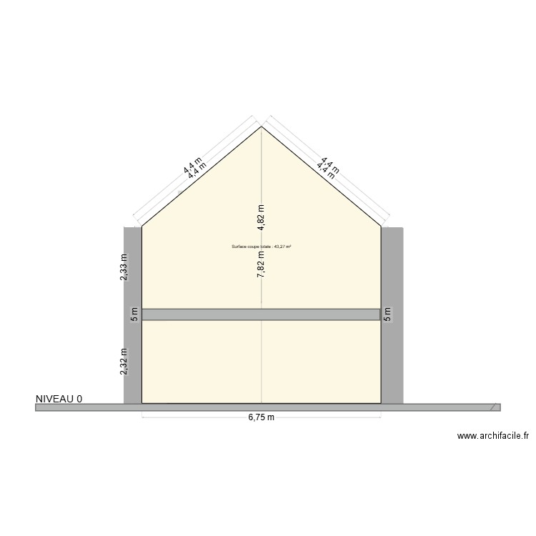 Plan de coupe Les Gâts. Plan de 0 pièce et 0 m2