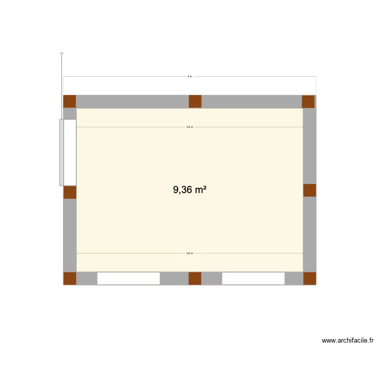 abri de jardin. Plan de 