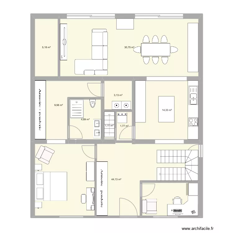 Postweg, 9 (1). Plan de 9  et 115 m²