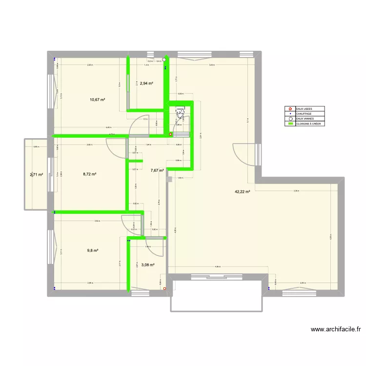 Megeve Grande Fontaine Construction 3. Plan de 8  et 88 m²