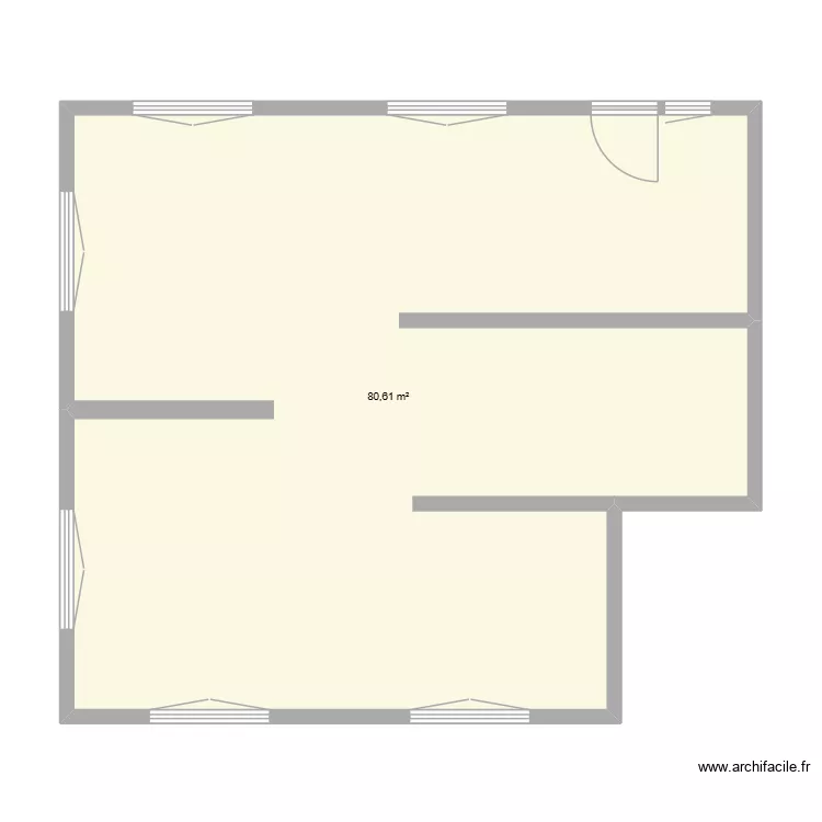 RDCv1. Plan de 1 Pièce et 81 m² RDCv1. Plan de 1 Pièce et 81 m²