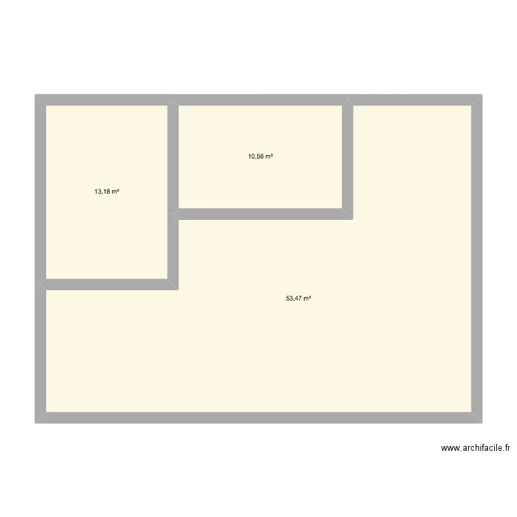 lilie anglas. Plan de 3 pièces et 77 m2