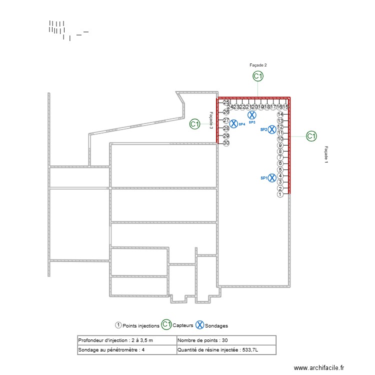 DAIN BELGIQUE. Plan de 10 pièces et 88 m2
