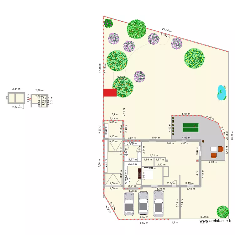 permis. Plan de 14 et 636 m² permis. Plan de 14 et 636 m²