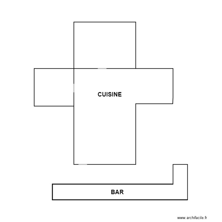 Restaurant Bossa Nova Grill. Plan de 4 pièces et 28 m2